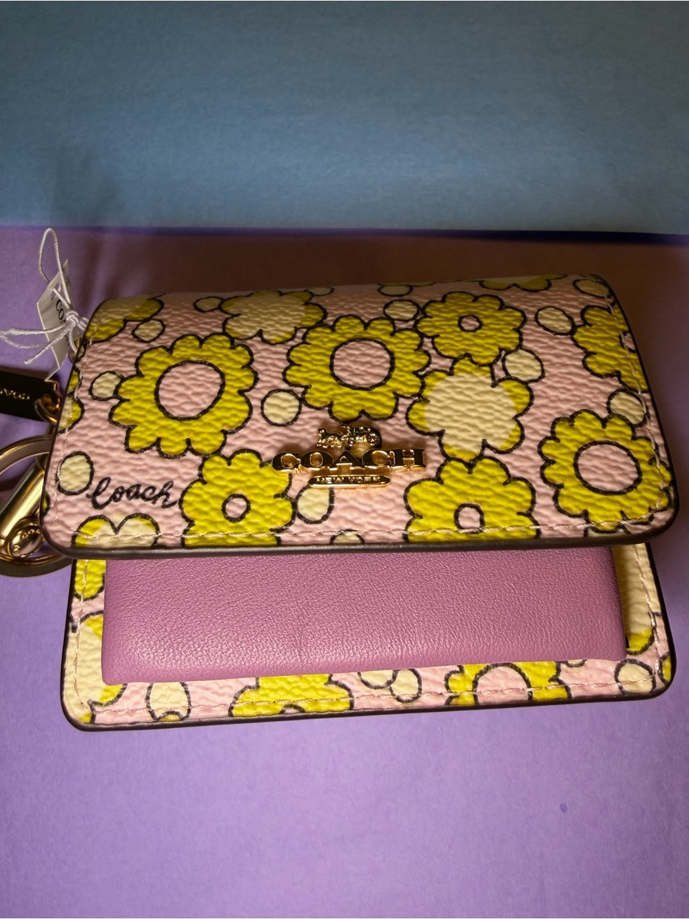 Coach Mini Klare Bag Charm with Blocked Floral Print Keychain – NWT: - Picture 2 of 8